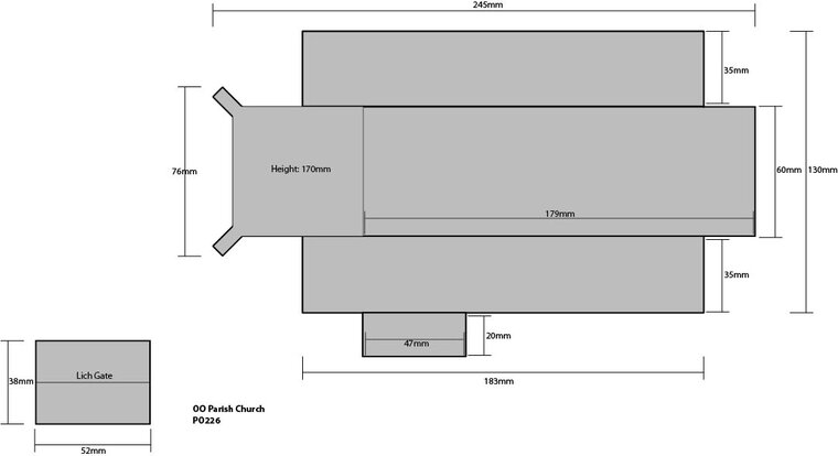 Model kit OO/HO: Parish church - Metcalfe - PO226