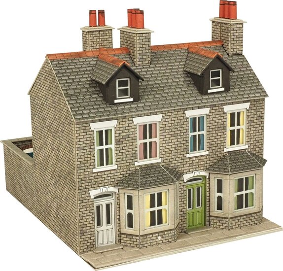 Model kit OO/HO: Terraced houses stone - Metcalfe - PO262