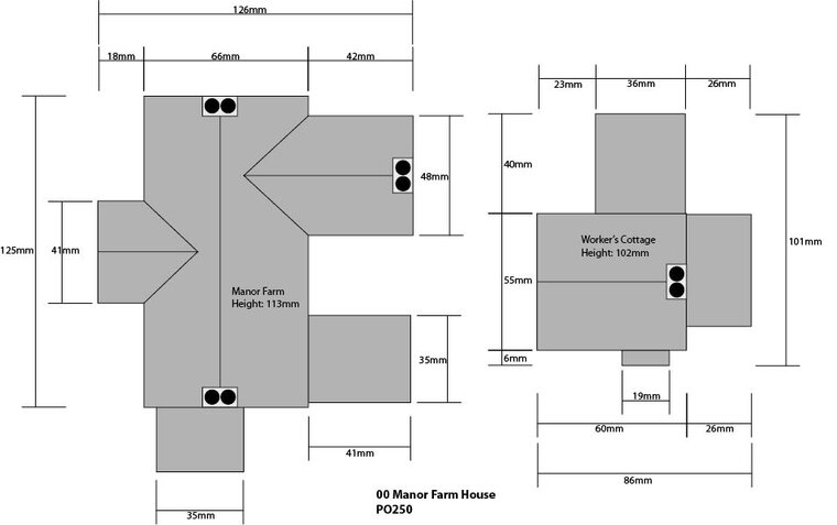 Model kit OO/HO: Manor Farm house - Metcalfe - PO250