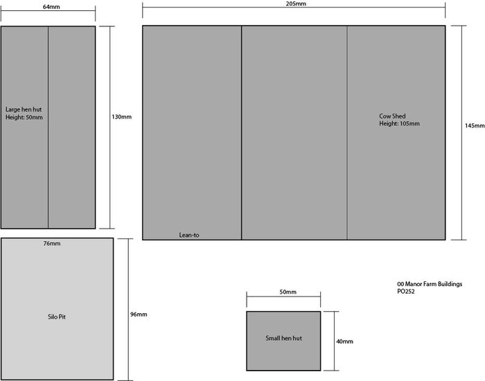 Model kit OO/HO: Manor farm buildings - Metcalfe - PO252