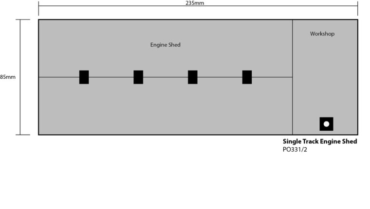 Model kit OO/HO: single track Engine shed - stone - Metcalfe - PO332