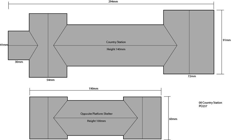 Model kit OO/HO: country station - Metcalfe - PO237