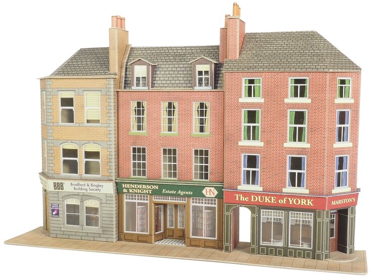 Model kit OO/HO: Low relief Pub and shops - Metcalfe - PO205