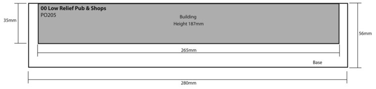 Model kit OO/HO: Low relief Pub and shops - Metcalfe - PO205