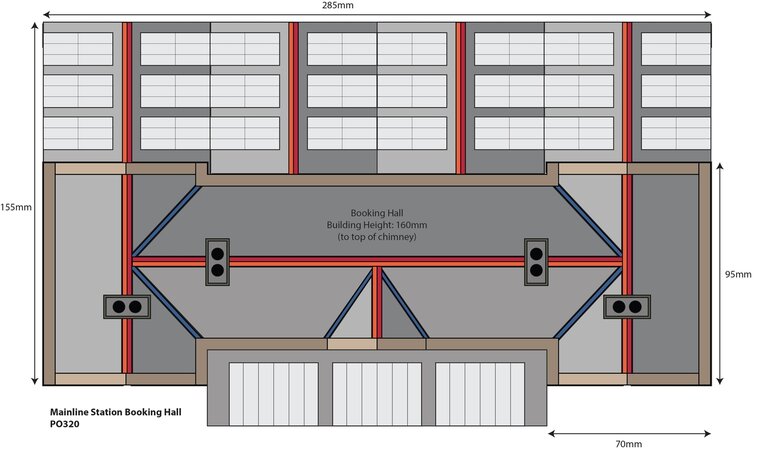 Model kit OO/HO: Mainline station Booking Hall - Metcalfe - PO320