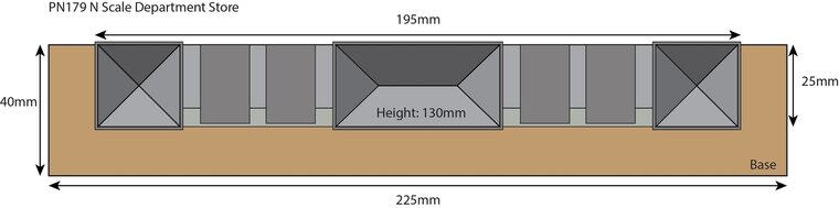 Model kit N: Low relief department store - Metcalfe - PN179