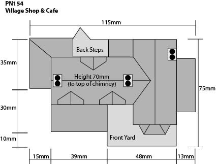 Model kit N:  Village shop and cafe - Metcalfe - PN154