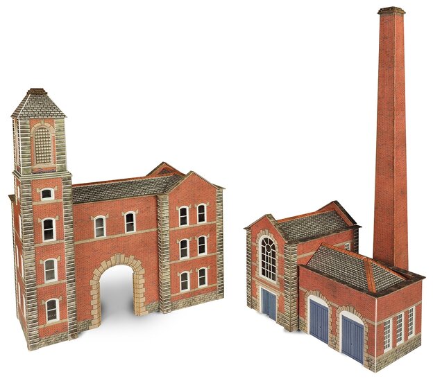 Model kit N: Boiler house and factory entrance - Metcalfe - PN184