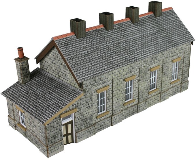 Model kit N: single track engine shed stone built - Metcalfe - PN932