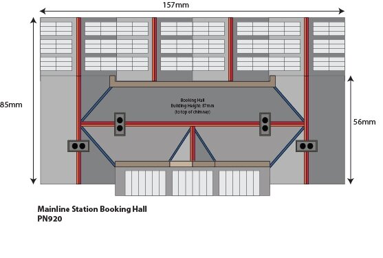 Model kit N: Mainline station booking hall - Metcalfe - PN920