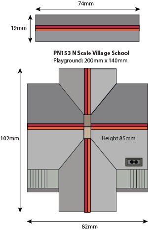 Model kit N: Village school - Metcalfe - PN153