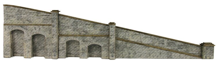 Model kit N: tapered retaining wall - stone - Metcalfe - PN149