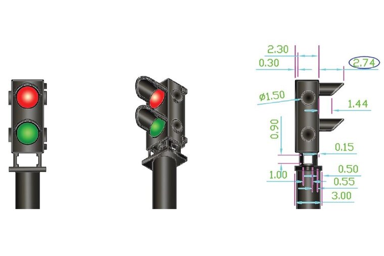 4x 2-wire Red/Green Ground Signal - DCC concepts