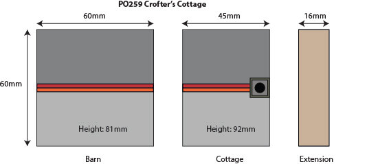 Model Kit OO - Crofters cottage - Metcalfe - PO259