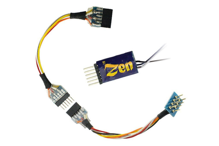 Zen Blue decoder - 6 pin direct and 8 pin harness - 2 functions - DCC concepts