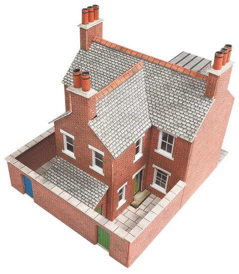 Model kit N: Red brick terraced Houses - Metcalfe - PN103