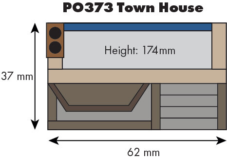 Model Kit OO: low relief Town House - Metcalfe - PO373