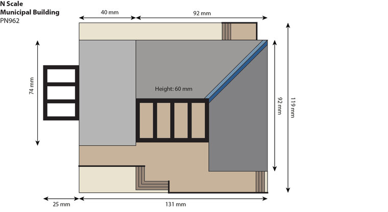 Model kit N: Municipal Building - Metcalfe - PN962