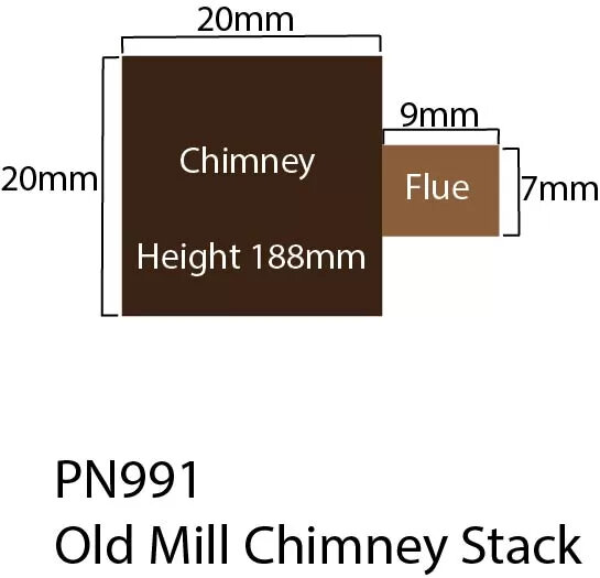 Model kit N: Old Mill Chimney Stack - Metcalfe - PN991