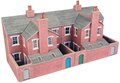 Model kit OO/HO: Low relief terraced house backs - red brick - Metcalfe - PO276