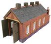 Model kit N: single track engine shed red brick - Metcalfe - PN931