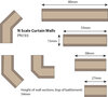 Model Kit N - Curtain walls - Metcalfe - PN193