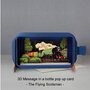 3D pop up greeting card - message in a bottle - the flying scotsman