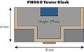 Model kit N: low relief tower block -  Metcalfe - PN960