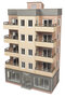 Model Kit OO: low relief Tower Block - Metcalfe - PO360