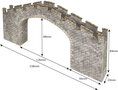 Model Kit OO: Castle Wall Bridge - Metcalfe - PO296