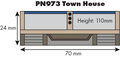 Model kit N: low relief town house -  Metcalfe - PN973