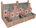 Model kit OO/HO: Low relief - Terraced houses red brick - backs - Metcalfe - PO304